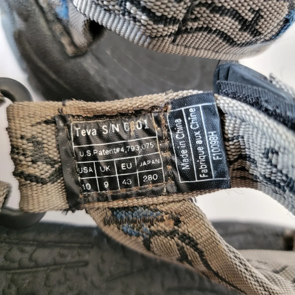 Teva Terradactyl Hiking Sandal Mens Sz 10 Outdoors Hook Loop Gorpcore Granola